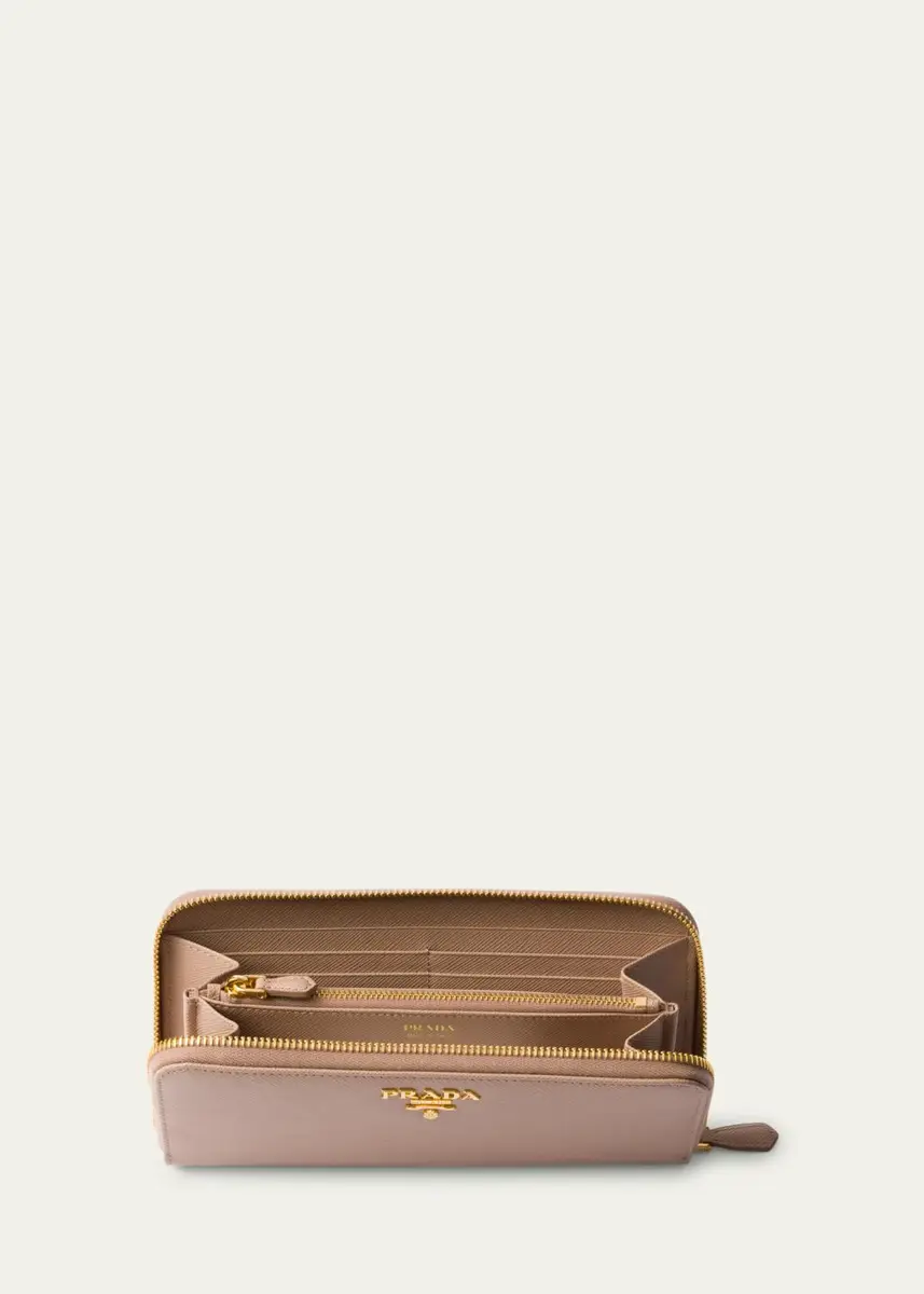 Prada Large Continental Leather Wallet | Thumbnail 3