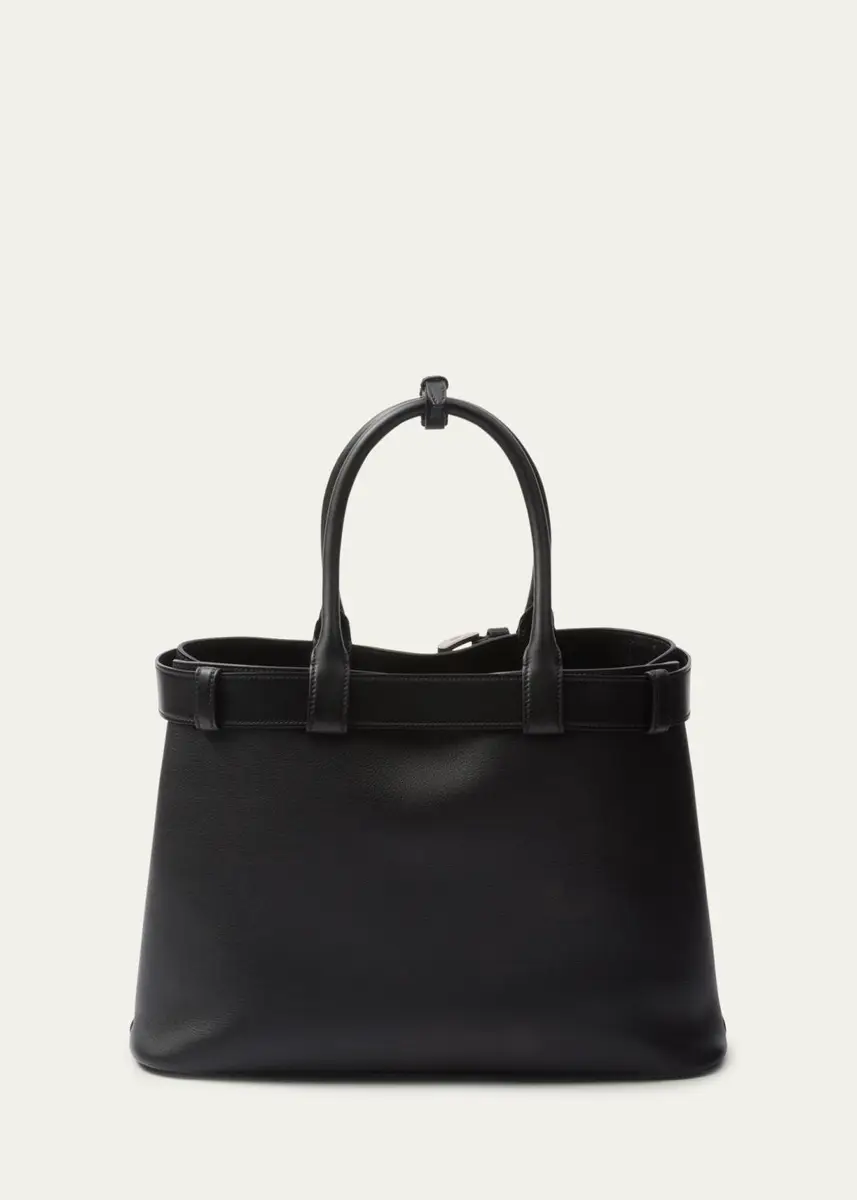 Prada Large Buckle Grain Leather Top-Handle Bag | Thumbnail 3 Prada Large Buckle Grain Leather Top-Handle Bag | Thumbnail 3