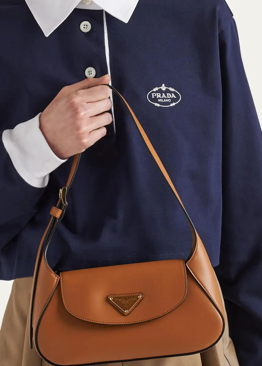 Prada City Flap Leather Shoulder Bag | Thumbnail 2
