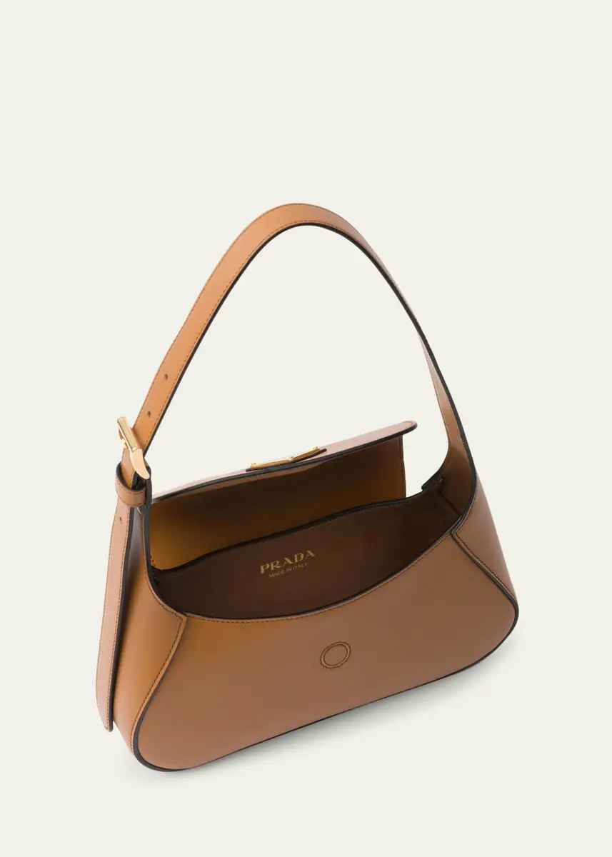 Prada City Flap Leather Shoulder Bag | Thumbnail 4