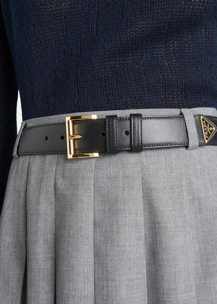 Prada City Calf Leather Belt | Thumbnail 2 Prada City Calf Leather Belt | Thumbnail 2