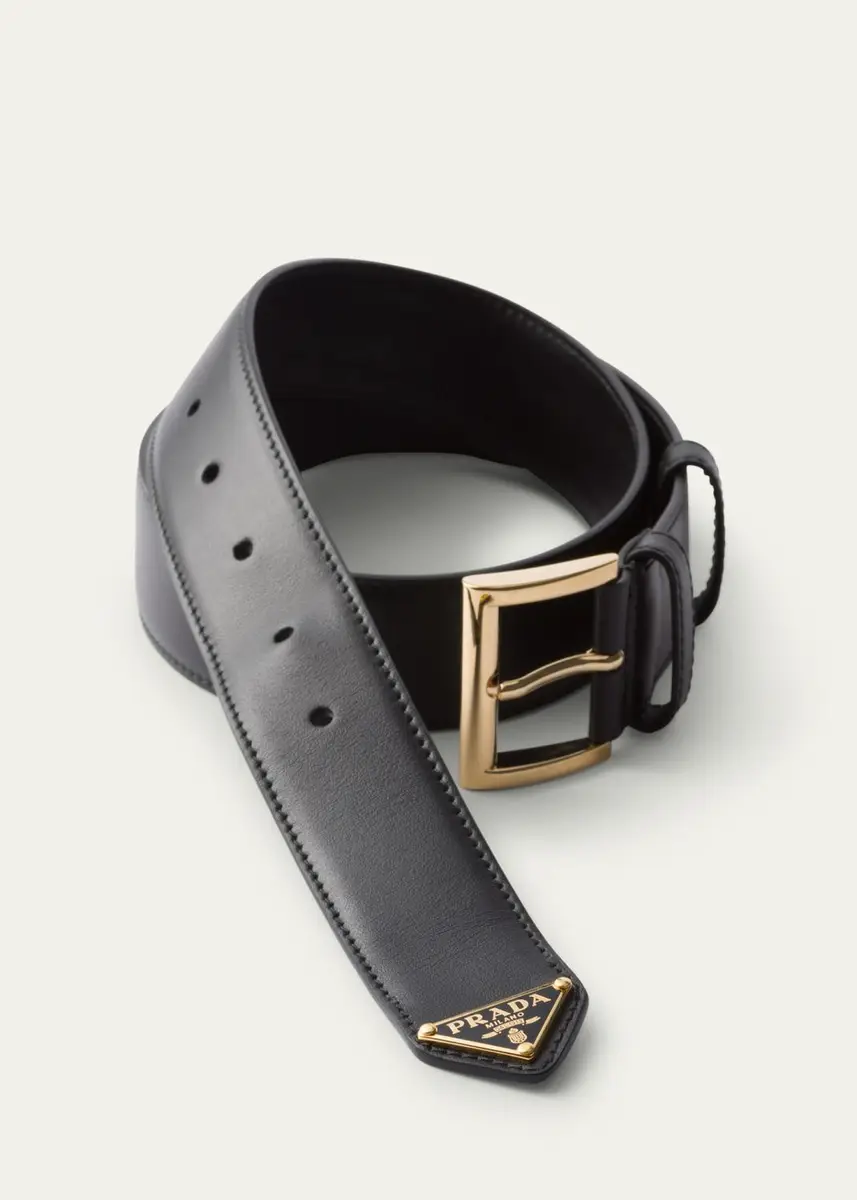 Prada City Calf Leather Belt | Thumbnail 3 Prada City Calf Leather Belt | Thumbnail 3
