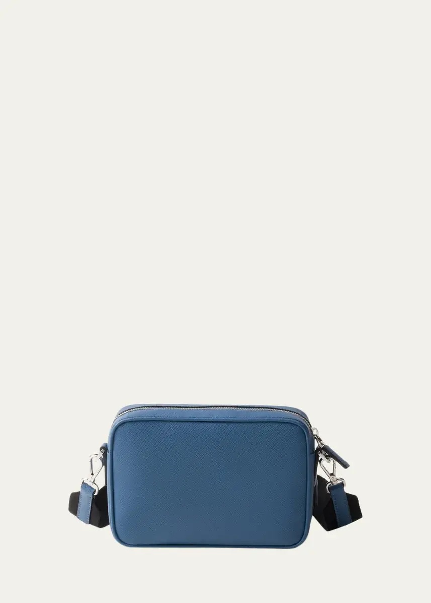 Prada Men's Saffiano Leather Crossbody Bag with Pouch | Thumbnail 2