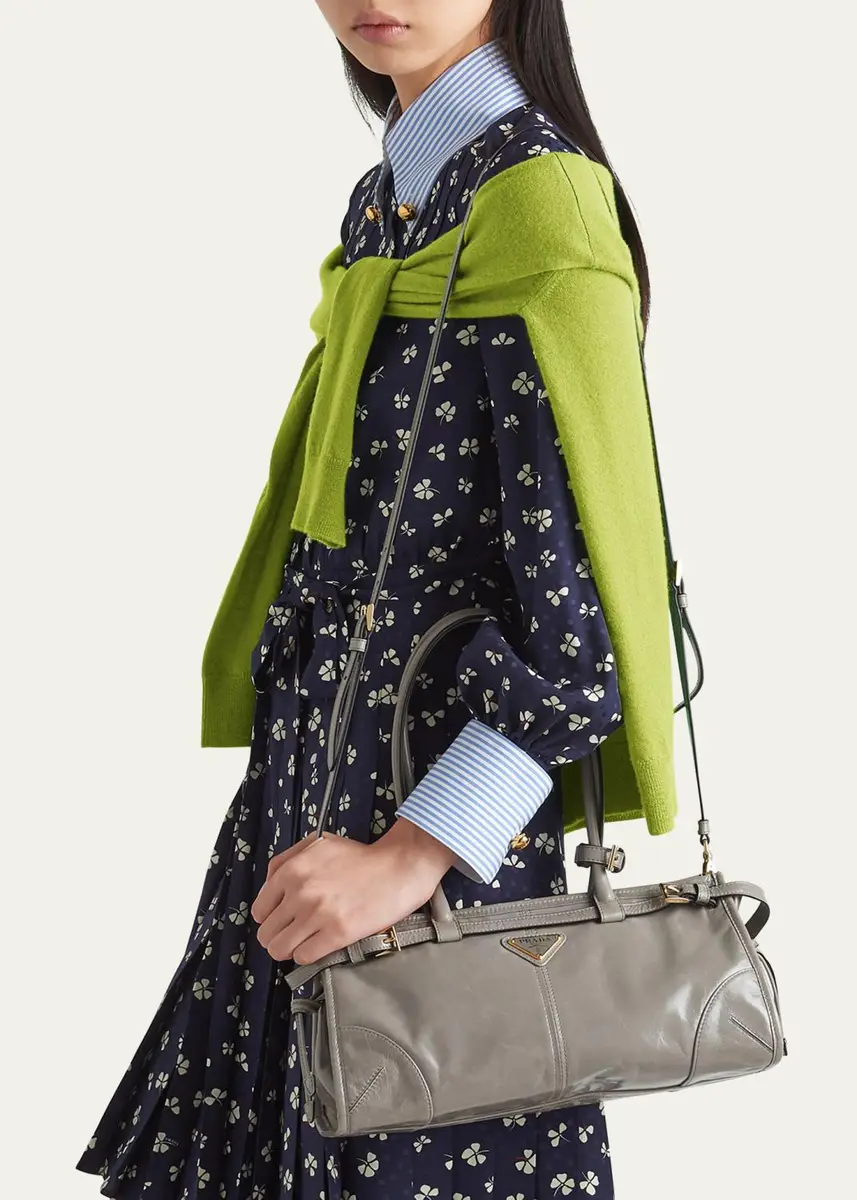 Prada Bonnie Medium Leather Shoulder Bag | Thumbnail 2 Prada Bonnie Medium Leather Shoulder Bag | Thumbnail 2