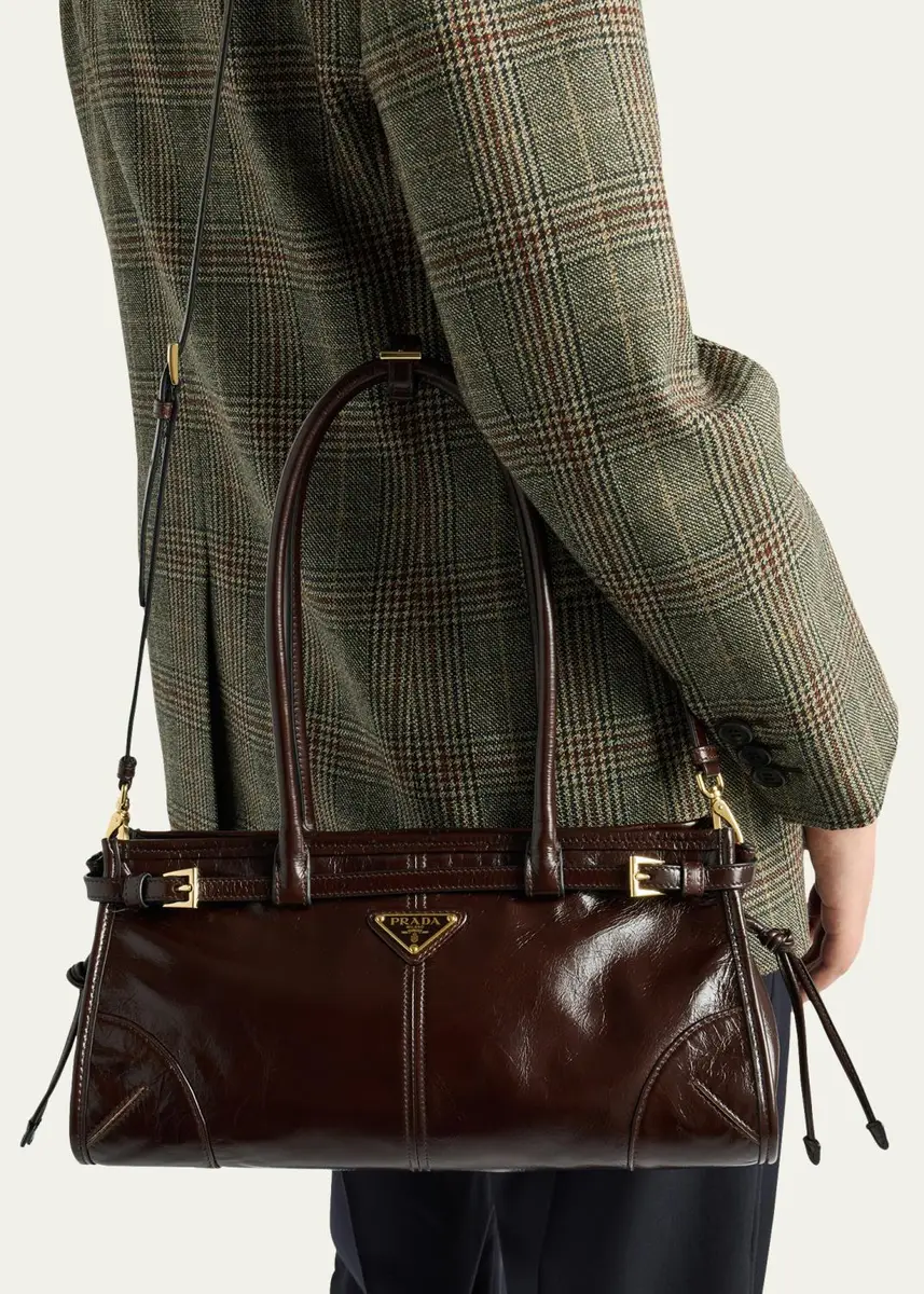 Prada Bonnie Medium Leather Shoulder Bag | Thumbnail 6 Prada Bonnie Medium Leather Shoulder Bag | Thumbnail 6