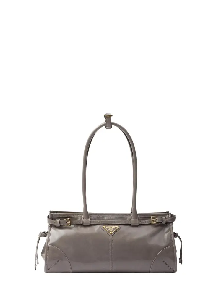 Prada Bonnie Medium Leather Shoulder Bag | Image 1 Prada Bonnie Medium Leather Shoulder Bag | Image 1
