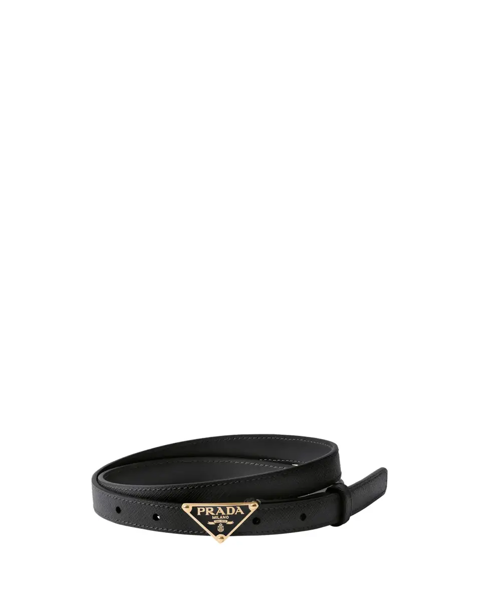 Prada Triangle Leather Buckle Belt | Thumbnail 2 Prada Triangle Leather Buckle Belt | Thumbnail 2