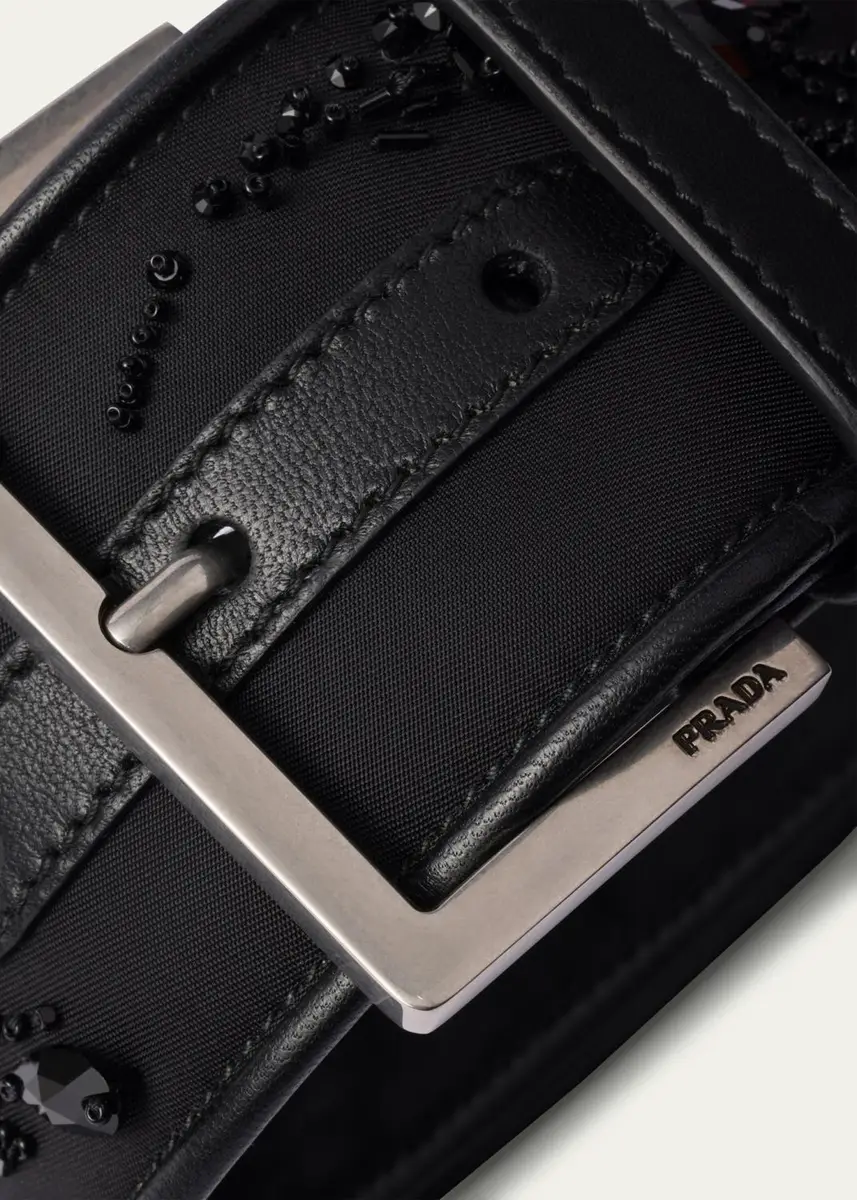 Prada Buckle Embroidered Re-Nylon Wrist Strap | Thumbnail 3 Prada Buckle Embroidered Re-Nylon Wrist Strap | Thumbnail 3