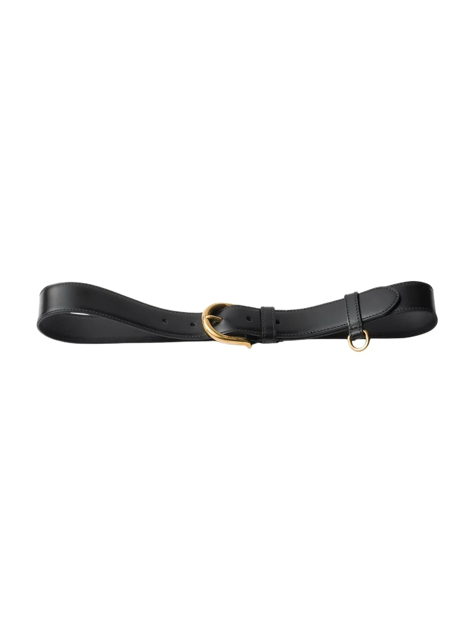 Prada Buckle Calf Leather Belt