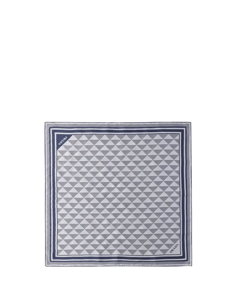 Prada Triangle-Print Silk Scarf | Thumbnail 2 Prada Triangle-Print Silk Scarf | Thumbnail 2