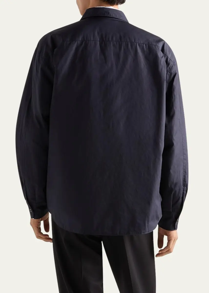Prada Men's Poplin Triangle-Pocket Sport Shirt | Thumbnail 3 Prada Men's Poplin Triangle-Pocket Sport Shirt | Thumbnail 3