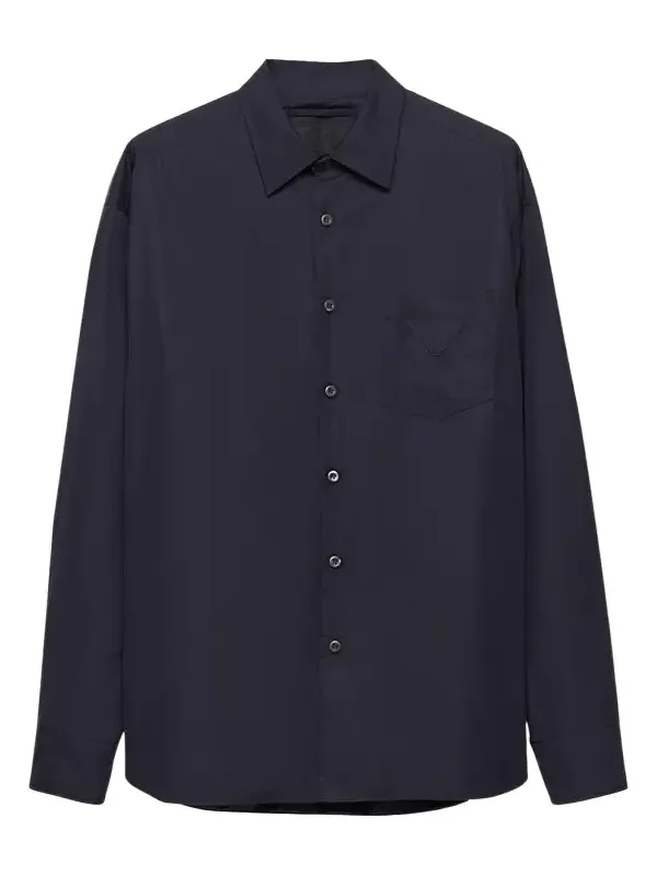 Men's Poplin Triangle-Pocket Sport Shirt Men's Poplin Triangle-Pocket Sport Shirt