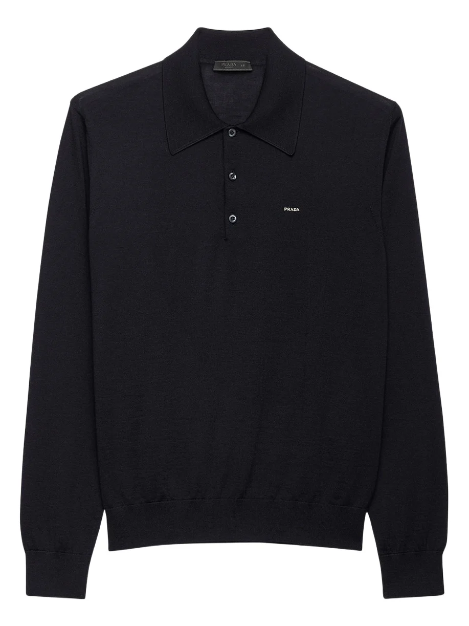Men's Superfine Wool Small Logo Crewneck Sweater