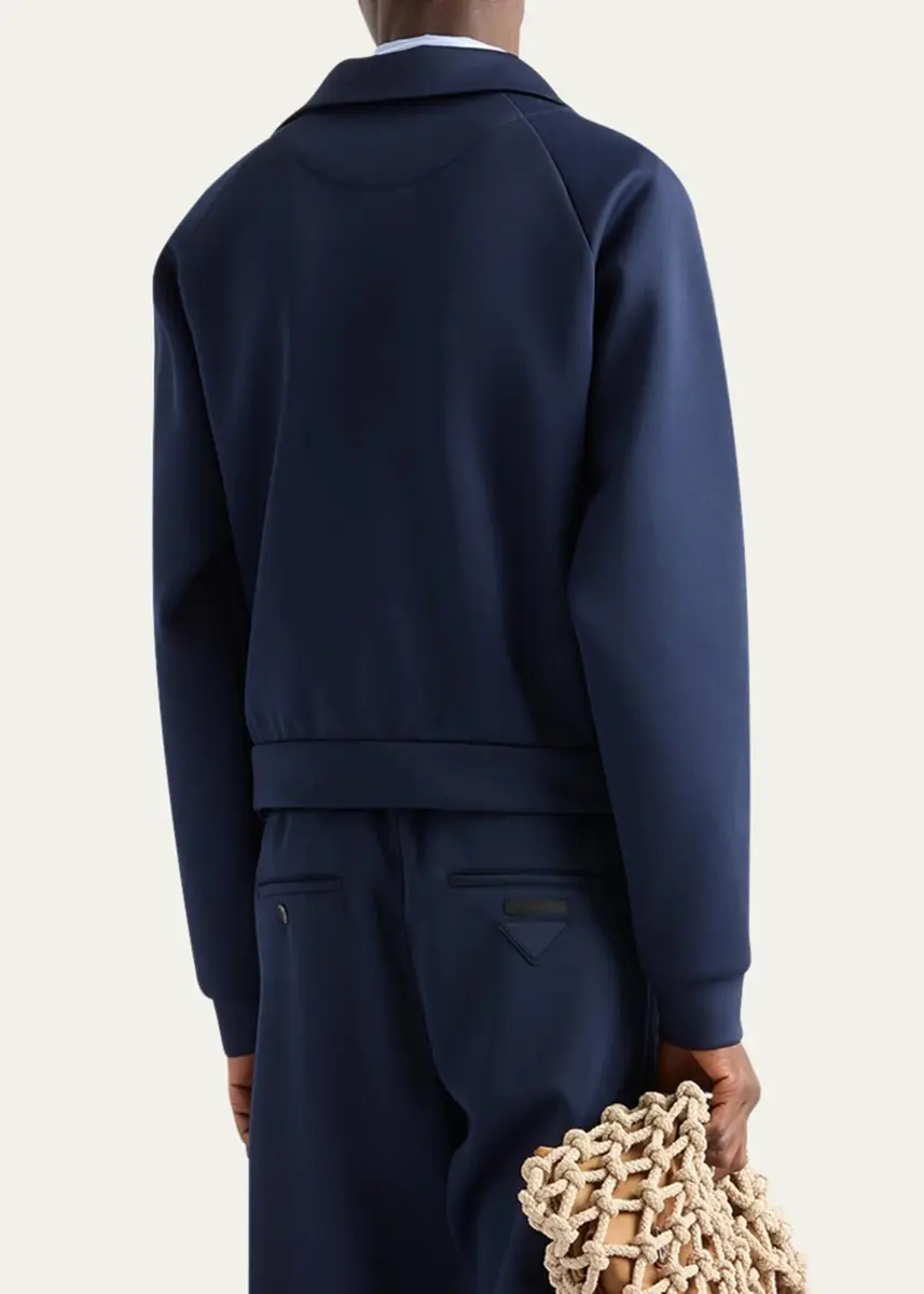 Prada Men's Techno Jersey Full-Zip Jacket | Thumbnail 3
