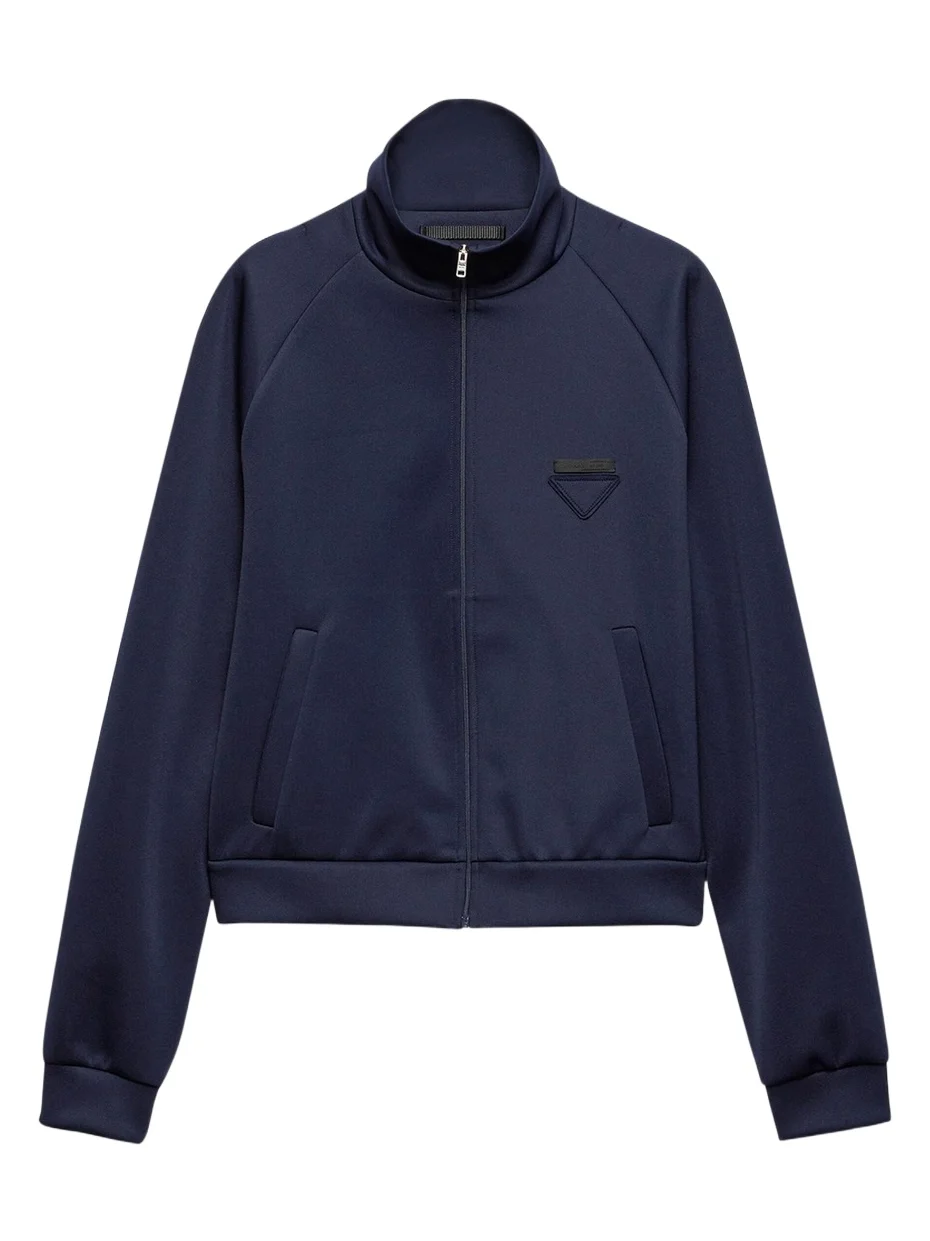 Prada Men's Techno Jersey Full-Zip Jacket