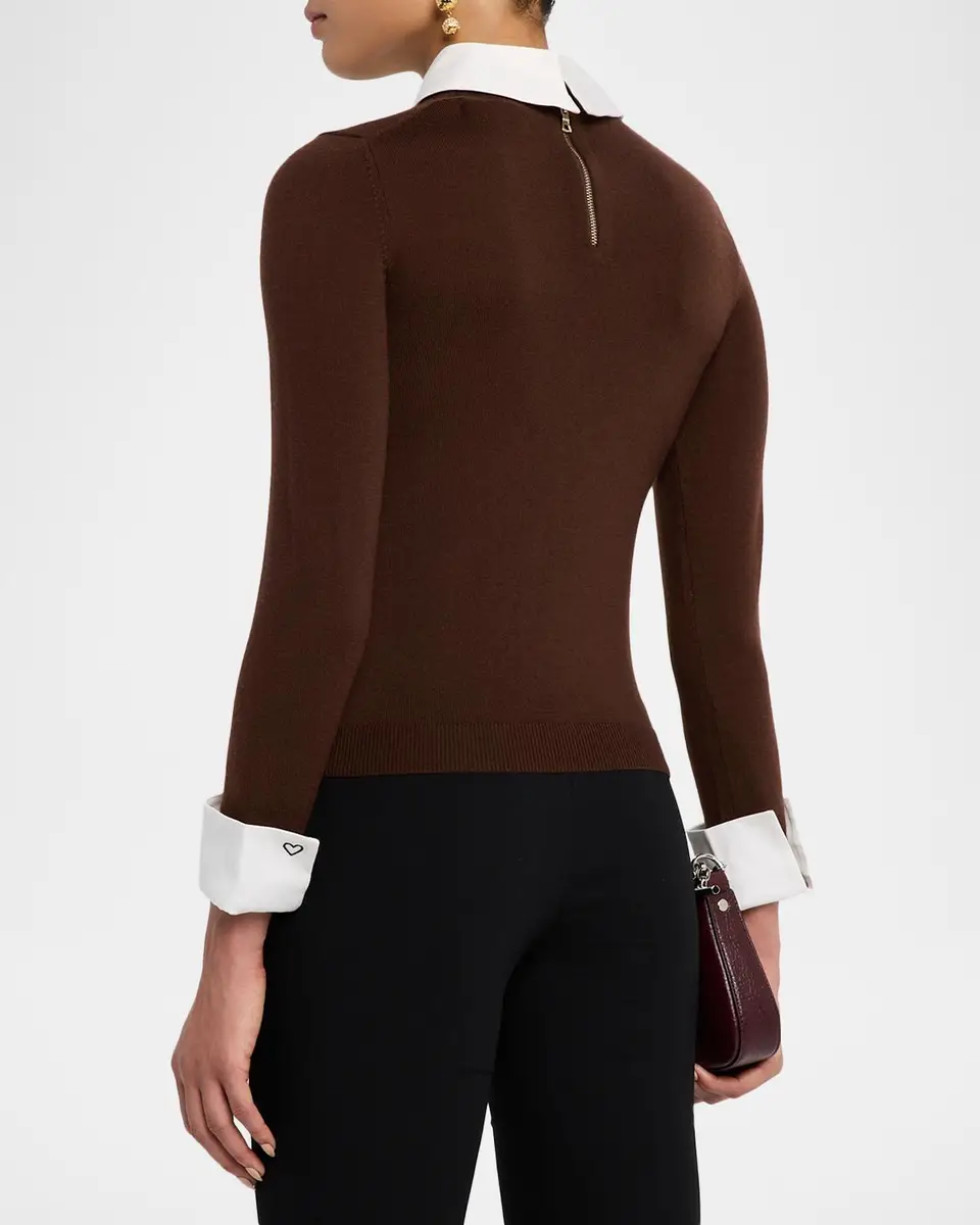 Alice + Olivia Porla Collared Sweater | Thumbnail 3