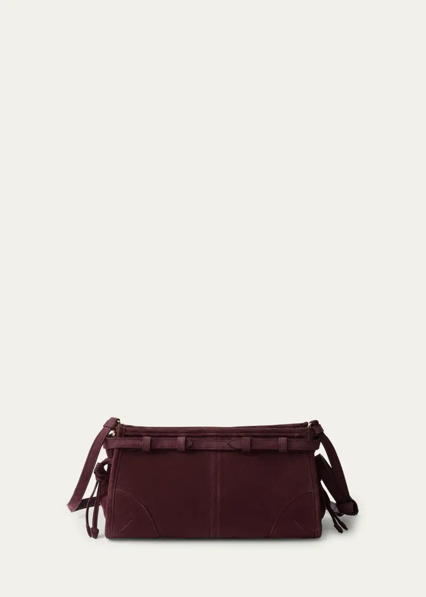 Prada Bonnie Belted Suede Shoulder Bag | Thumbnail 2 Prada Bonnie Belted Suede Shoulder Bag | Thumbnail 2