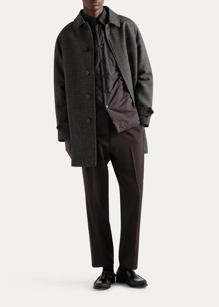 Prada Men's Re-Nylon Padded Button-Down Shirt | Thumbnail 2 Prada Men's Re-Nylon Padded Button-Down Shirt | Thumbnail 2