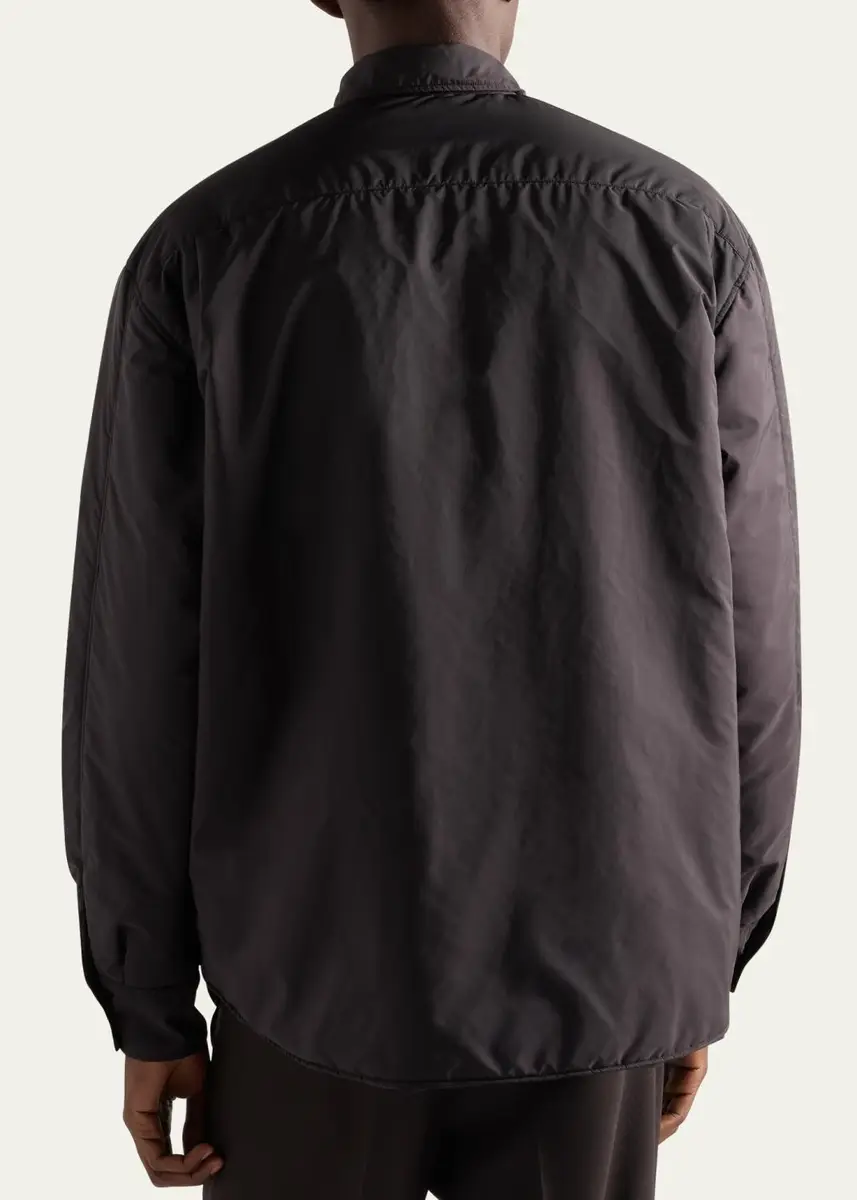 Prada Men's Re-Nylon Padded Button-Down Shirt | Thumbnail 3 Prada Men's Re-Nylon Padded Button-Down Shirt | Thumbnail 3