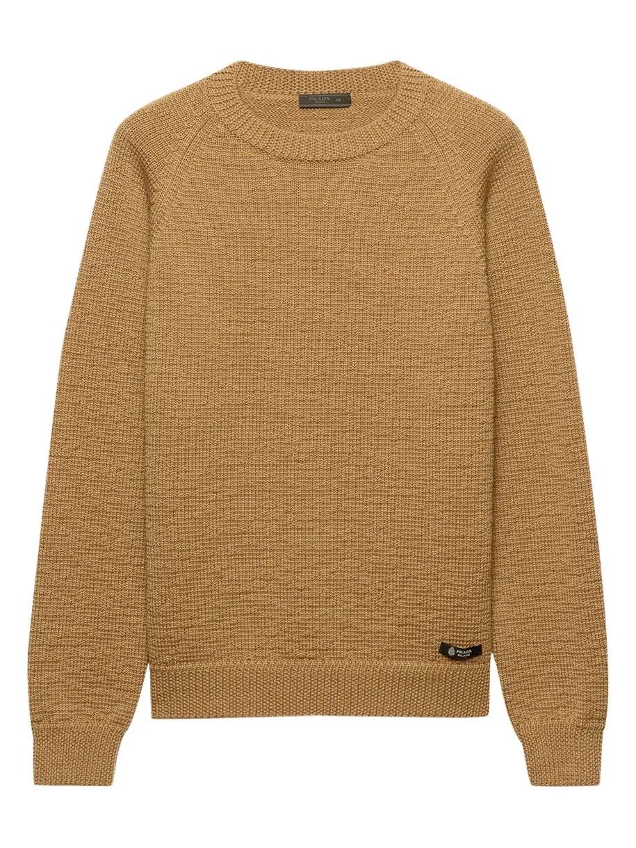 Men's Boxy-Fit Wool Knit Crewneck Sweater Men's Boxy-Fit Wool Knit Crewneck Sweater