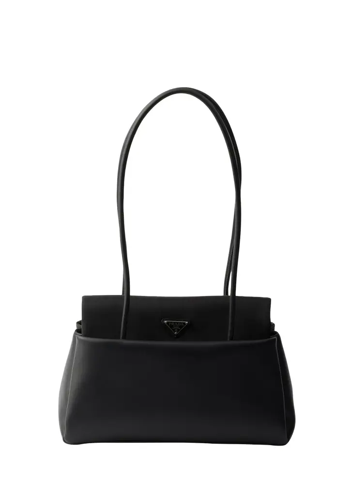 Leather & Re-Nylon Flap Shoulder Bag Leather & Re-Nylon Flap Shoulder Bag