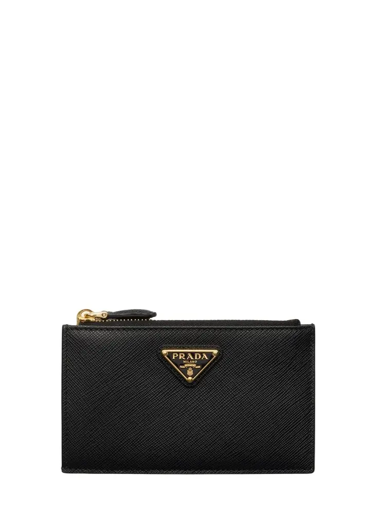 Lips-Print Saffiano Leather Card Holder