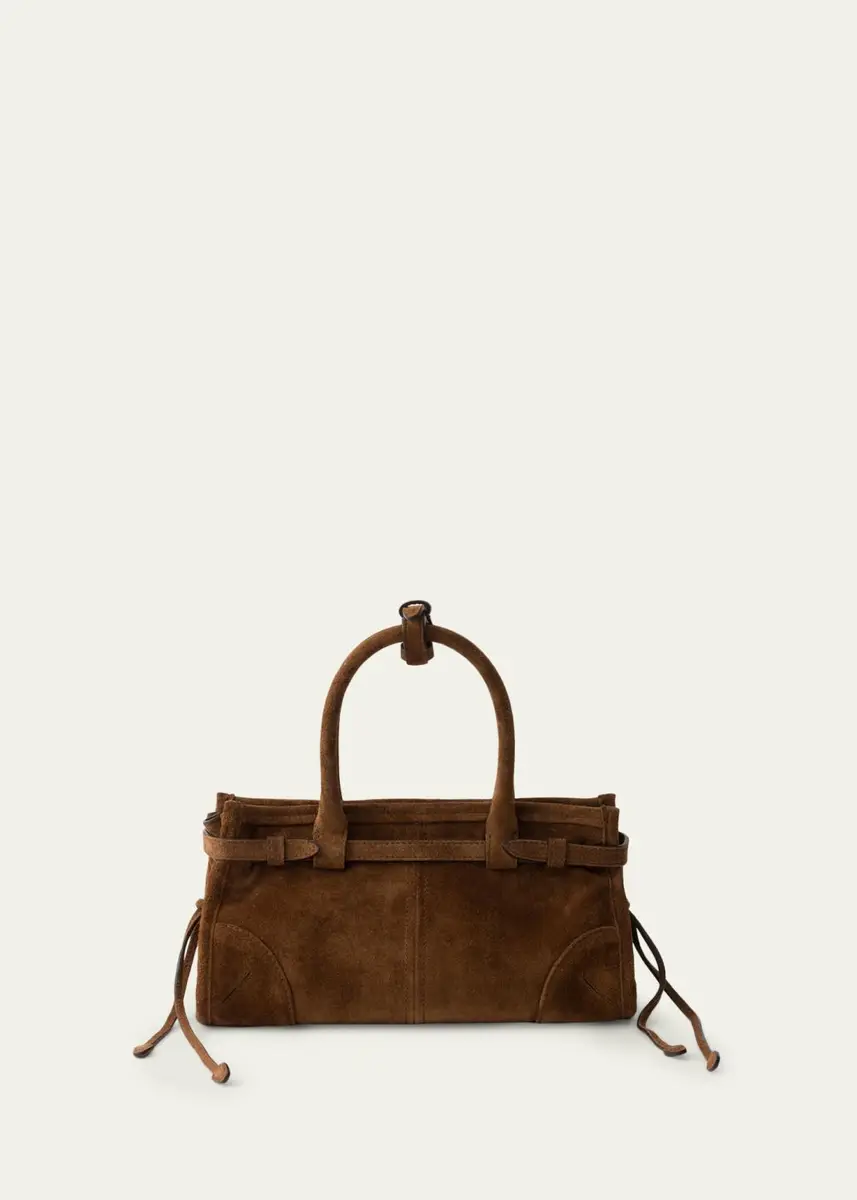 Prada Bonnie Belted Suede Top-Handle Bag | Thumbnail 2 Prada Bonnie Belted Suede Top-Handle Bag | Thumbnail 2