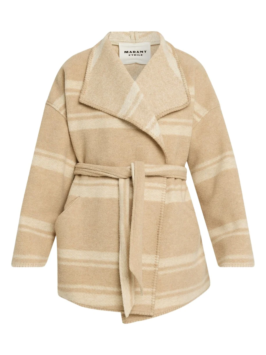 Brea Striped Wrap Coat Brea Striped Wrap Coat