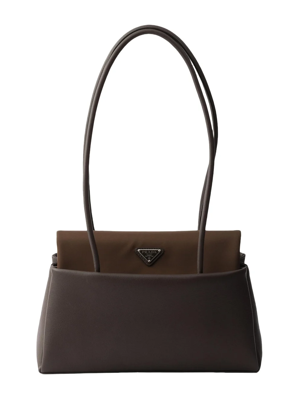 Prada Leather & Re-Nylon Flap Shoulder Bag