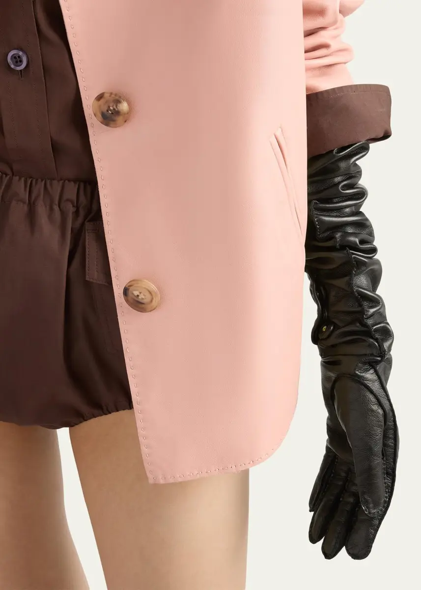 Prada Long Nappa Leather Gloves | Thumbnail 2