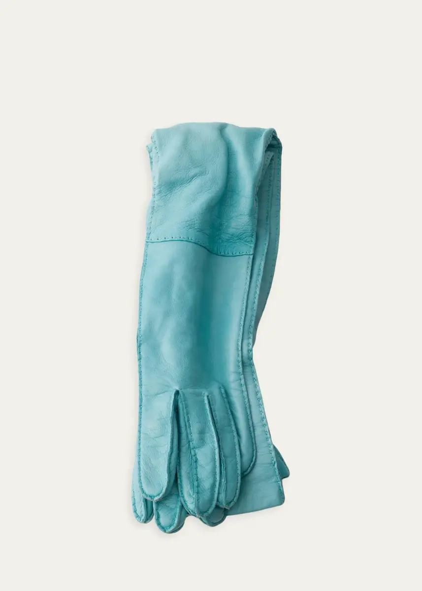 Prada Long Nappa Leather Gloves | Thumbnail 7