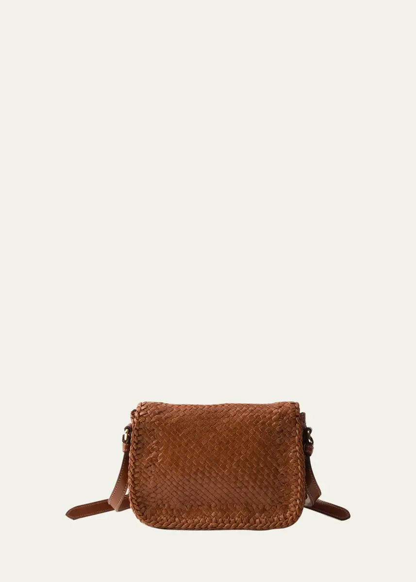 Prada Madras Woven Leather Crossbody Bag | Thumbnail 2