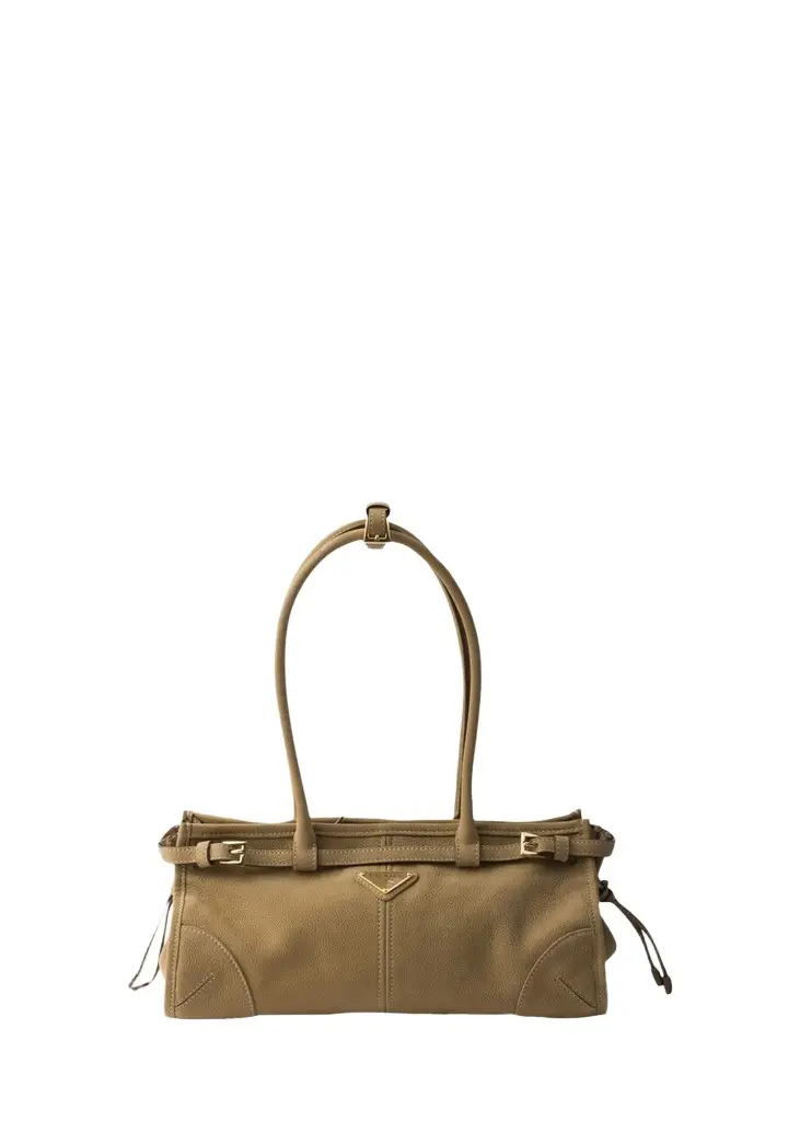 Prada Bonnie Medium Nubuck Leather Shoulder Bag | Image 1 Prada Bonnie Medium Nubuck Leather Shoulder Bag | Image 1
