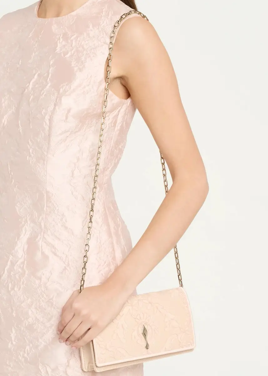 Christian Louboutin Bettina Embroidered Lace Clutch Bag | Thumbnail 2