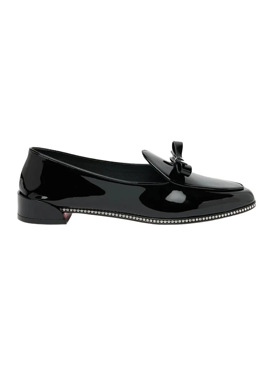 Mocastrass Embellished Patent Leather Loafers
