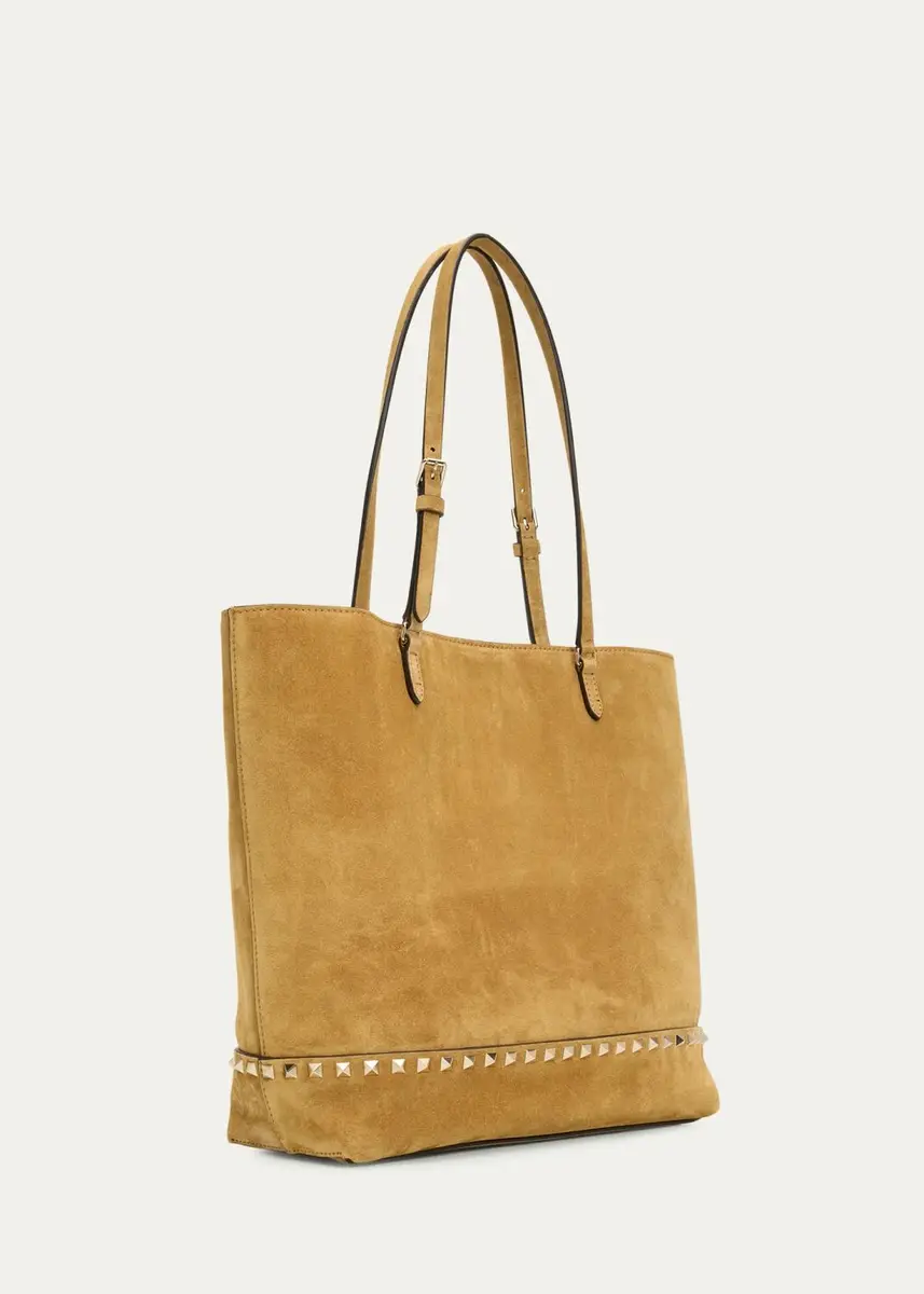Valentino Garavani Medium Rockstud Suede Tote Bag | Thumbnail 6 Valentino Garavani Medium Rockstud Suede Tote Bag | Thumbnail 6