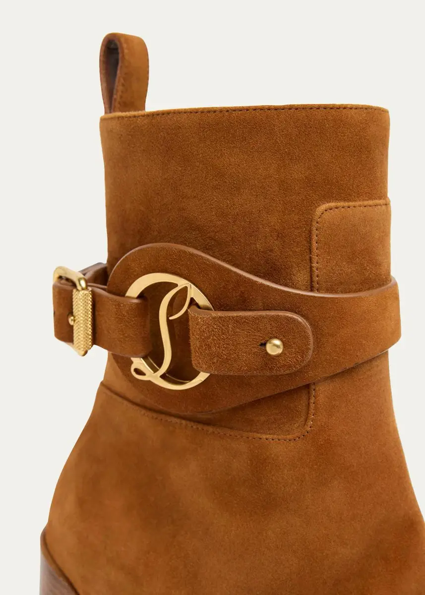 Christian Louboutin 100mm Dianouchette Suede Ankle Boots | Thumbnail 3