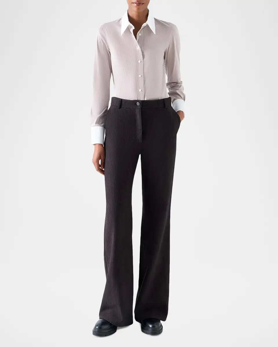 Akris punto Stripe Stretch Cotton Poplin Shirt | Thumbnail 2 Akris punto Stripe Stretch Cotton Poplin Shirt | Thumbnail 2