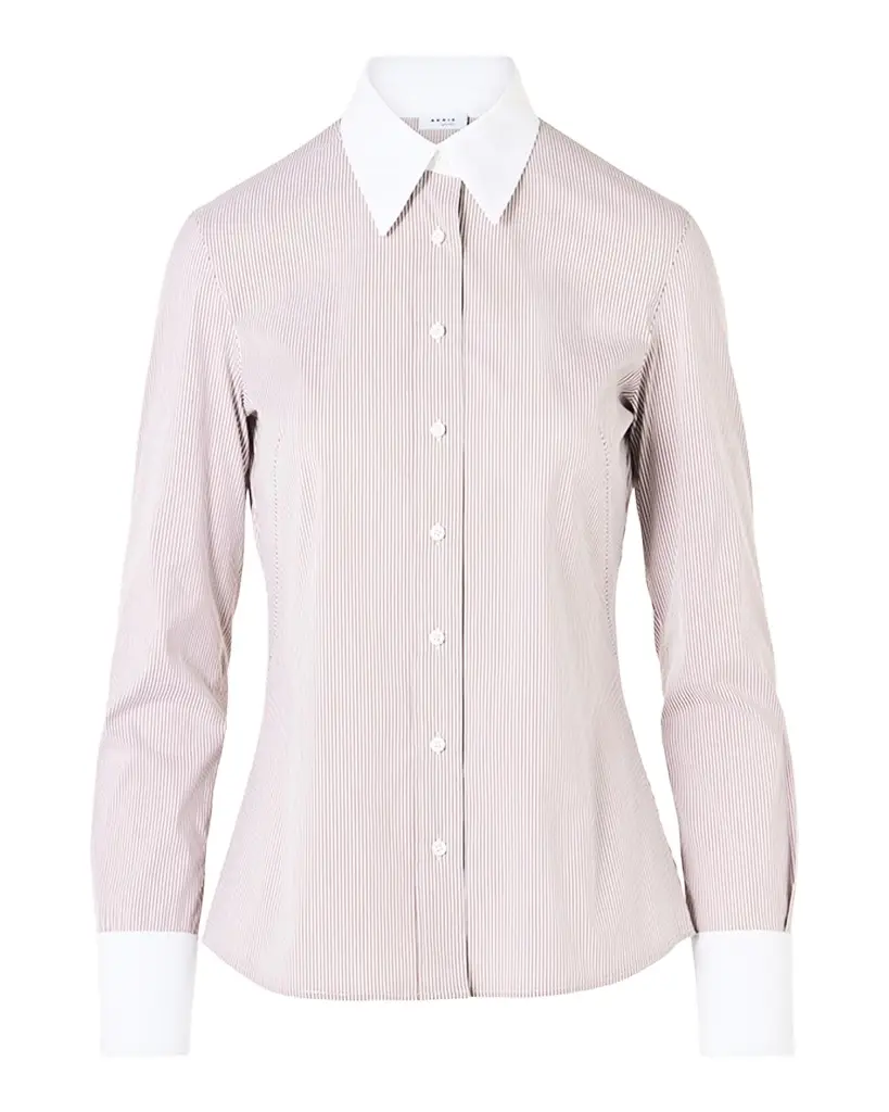 Akris punto Stripe Stretch Cotton Poplin Shirt