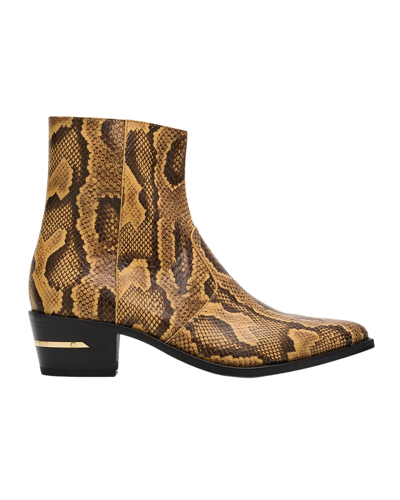 AMIRI Men's Python-Embossed Leather Ankle Boots