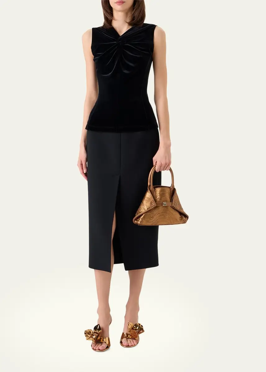 Akris Twisted Velvet Jersey Sleeveless Top | Thumbnail 2 Akris Twisted Velvet Jersey Sleeveless Top | Thumbnail 2