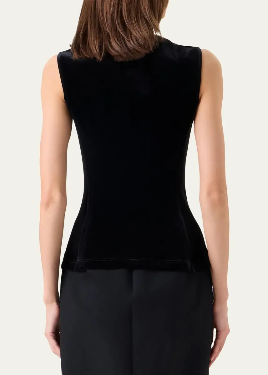Akris Twisted Velvet Jersey Sleeveless Top | Thumbnail 3 Akris Twisted Velvet Jersey Sleeveless Top | Thumbnail 3