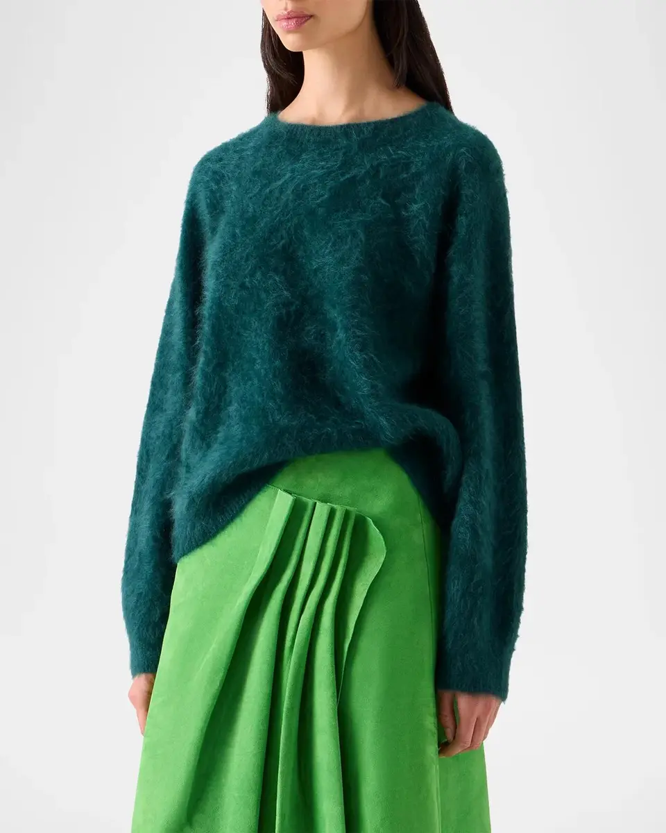 Akris Cloud Cashmere Crewneck Sweater | Thumbnail 7 Akris Cloud Cashmere Crewneck Sweater | Thumbnail 7
