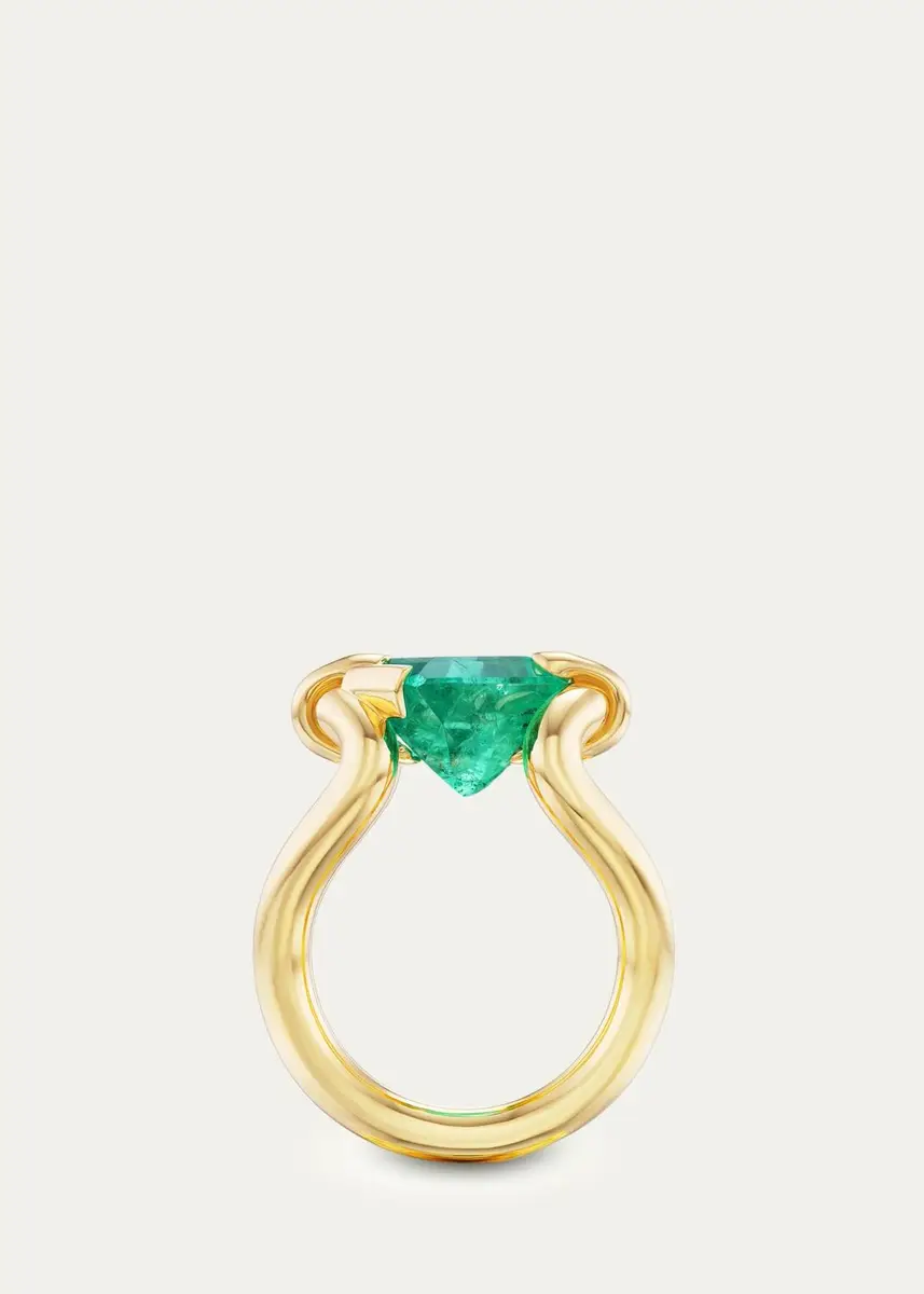 Uniform Object 18K Yellow Gold & Emerald Ring | Thumbnail 2