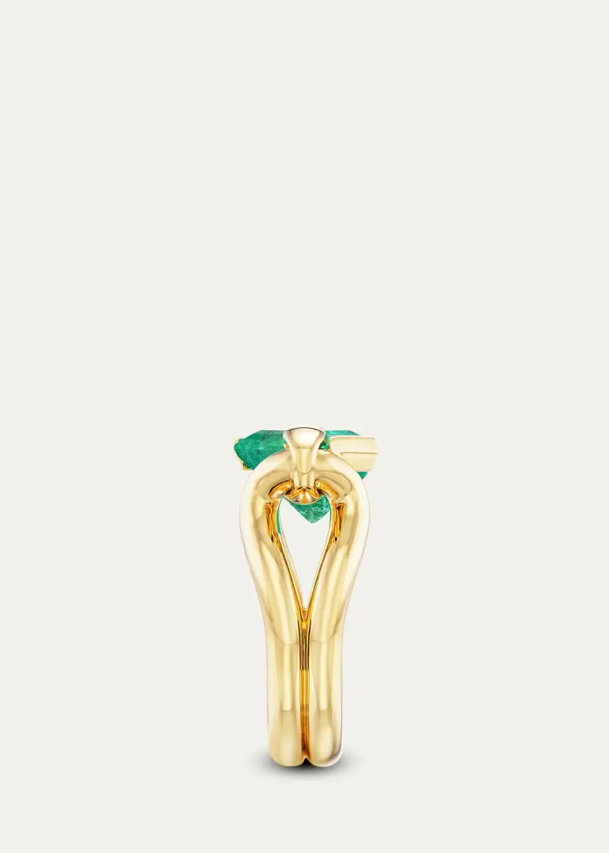 Uniform Object 18K Yellow Gold & Emerald Ring | Thumbnail 4