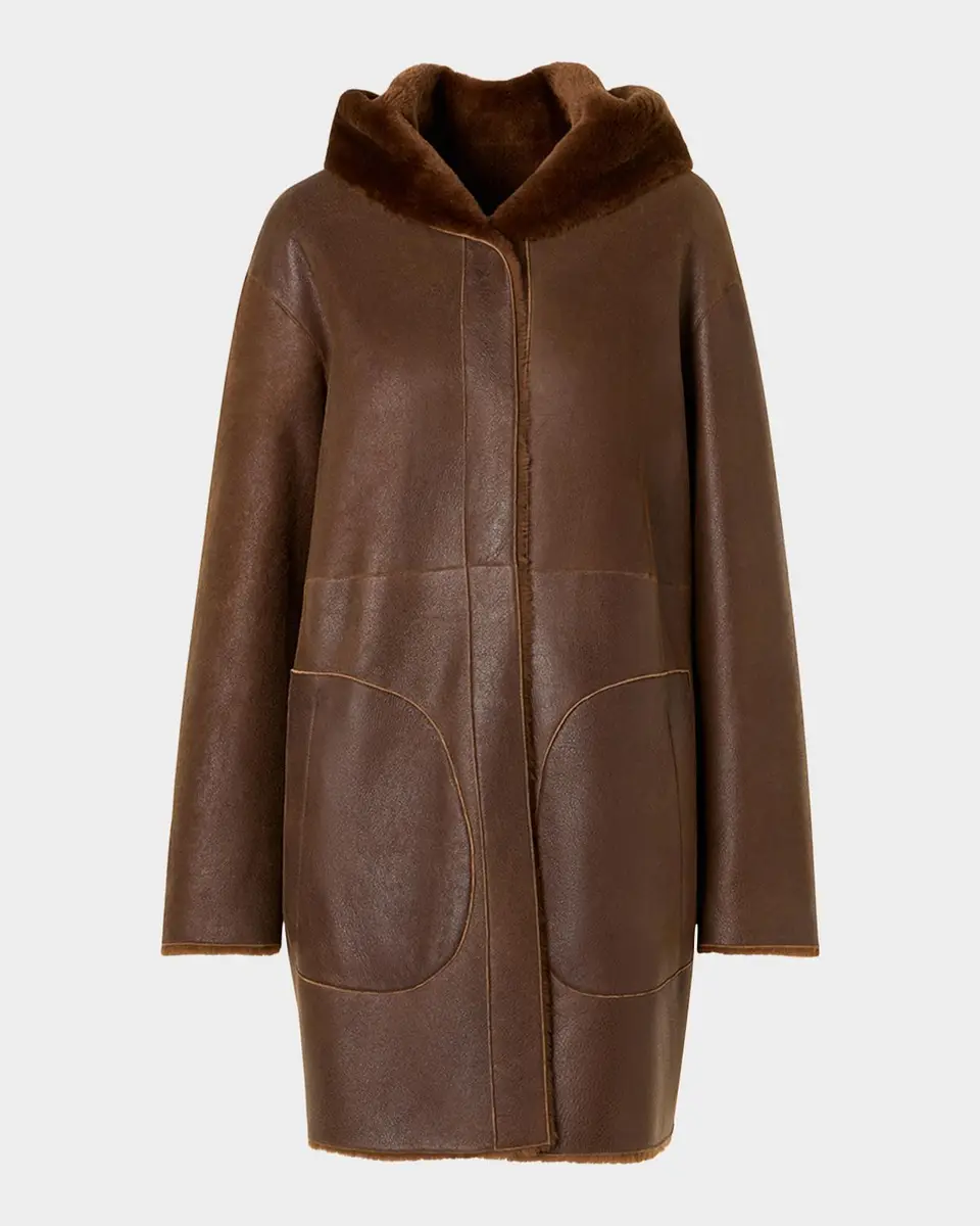 Akris punto Hooded Shearling Oversized Coat | Thumbnail 7 Akris punto Hooded Shearling Oversized Coat | Thumbnail 7