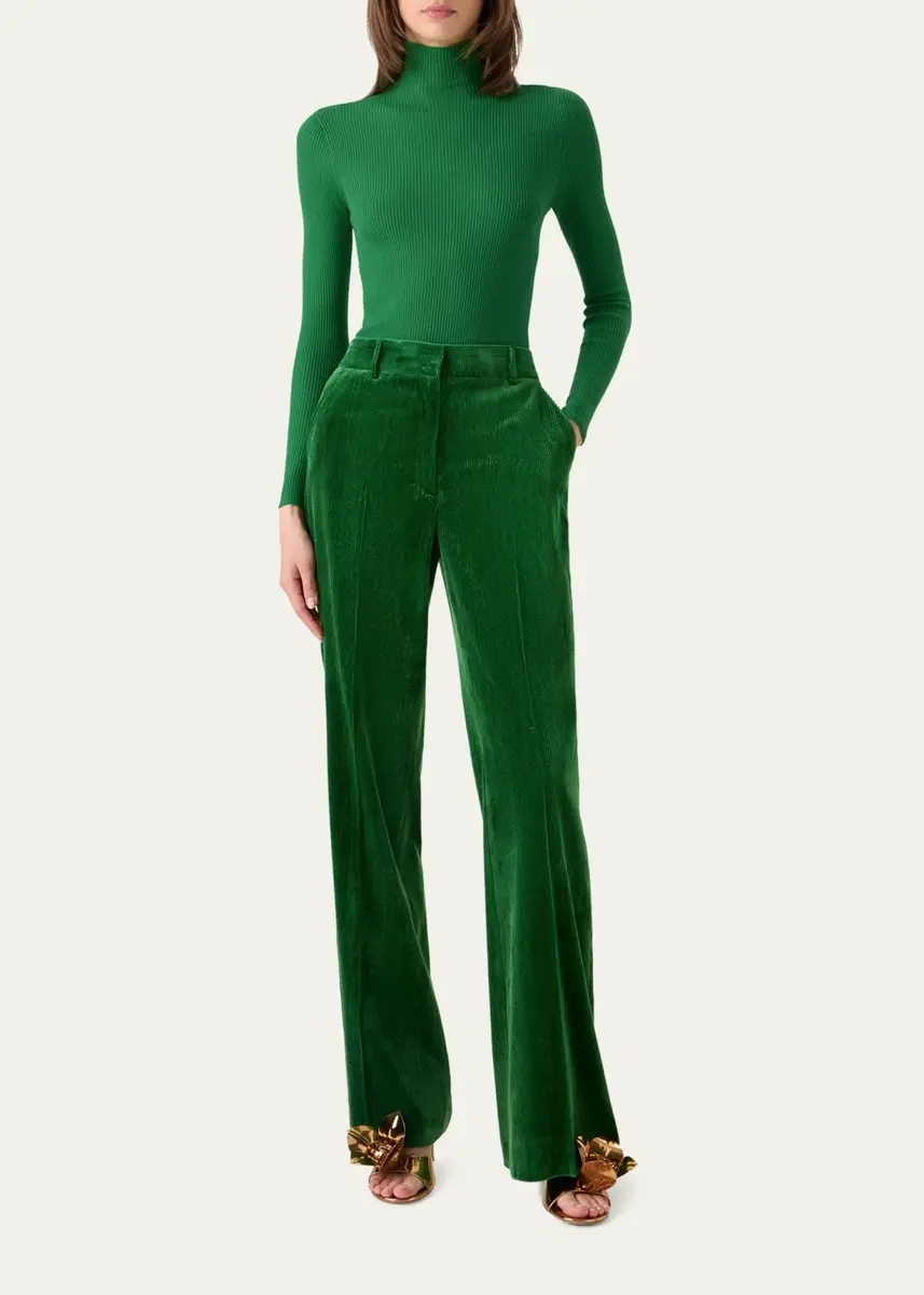 Akris Turtleneck Cashmere-Silk Rib Seamless Sweater | Thumbnail 2 Akris Turtleneck Cashmere-Silk Rib Seamless Sweater | Thumbnail 2