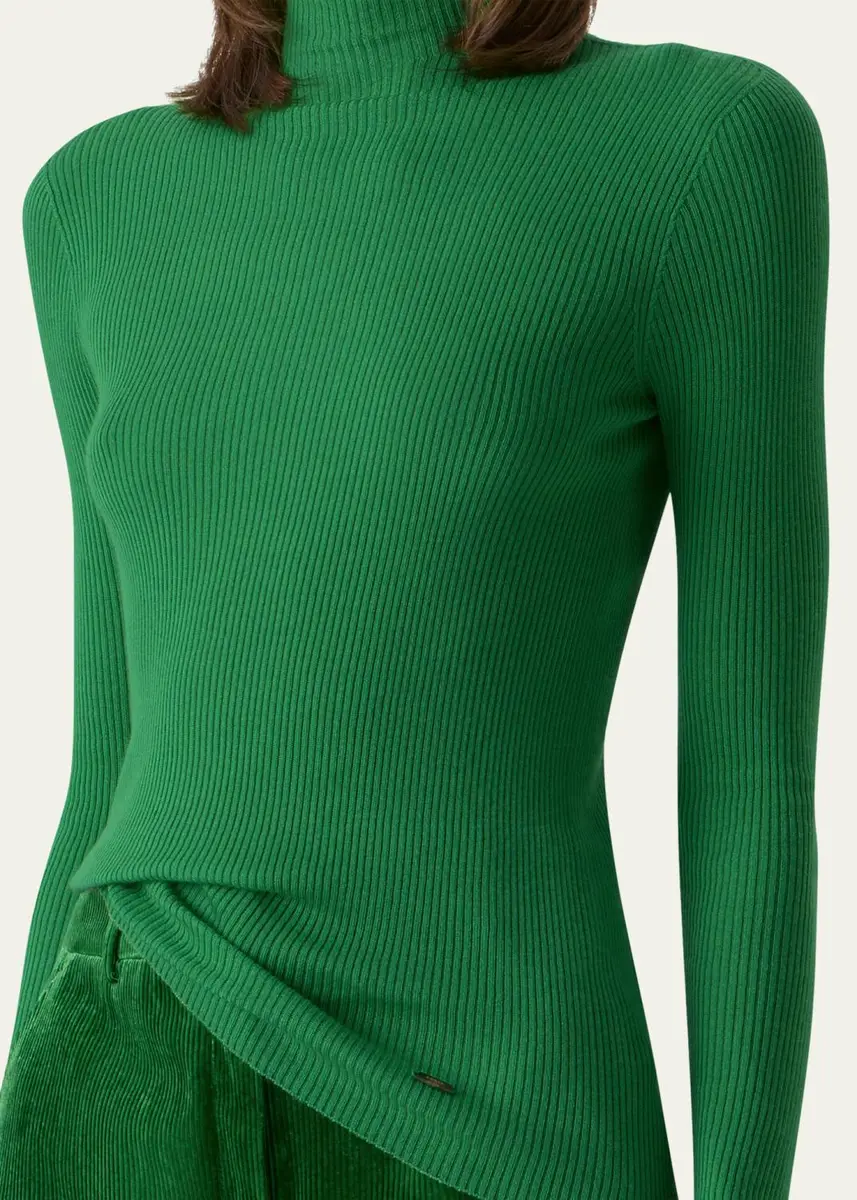 Akris Turtleneck Cashmere-Silk Rib Seamless Sweater | Thumbnail 5 Akris Turtleneck Cashmere-Silk Rib Seamless Sweater | Thumbnail 5