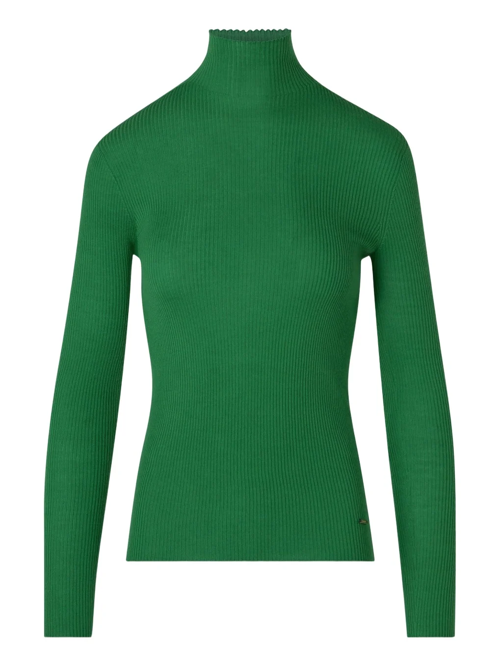 Turtleneck Cashmere-Silk Rib Seamless Sweater