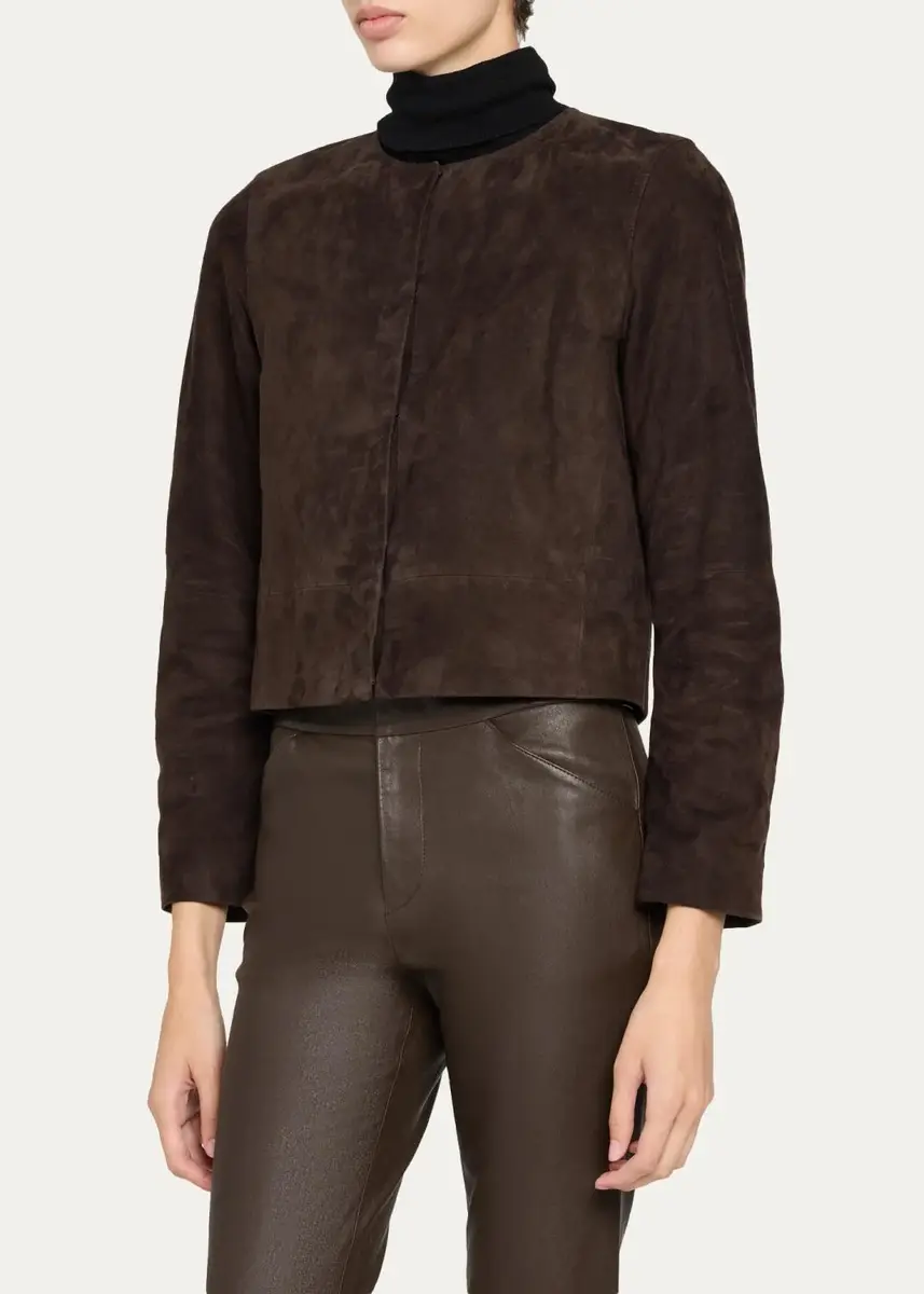 Vince Cropped Suede Jacket | Thumbnail 4